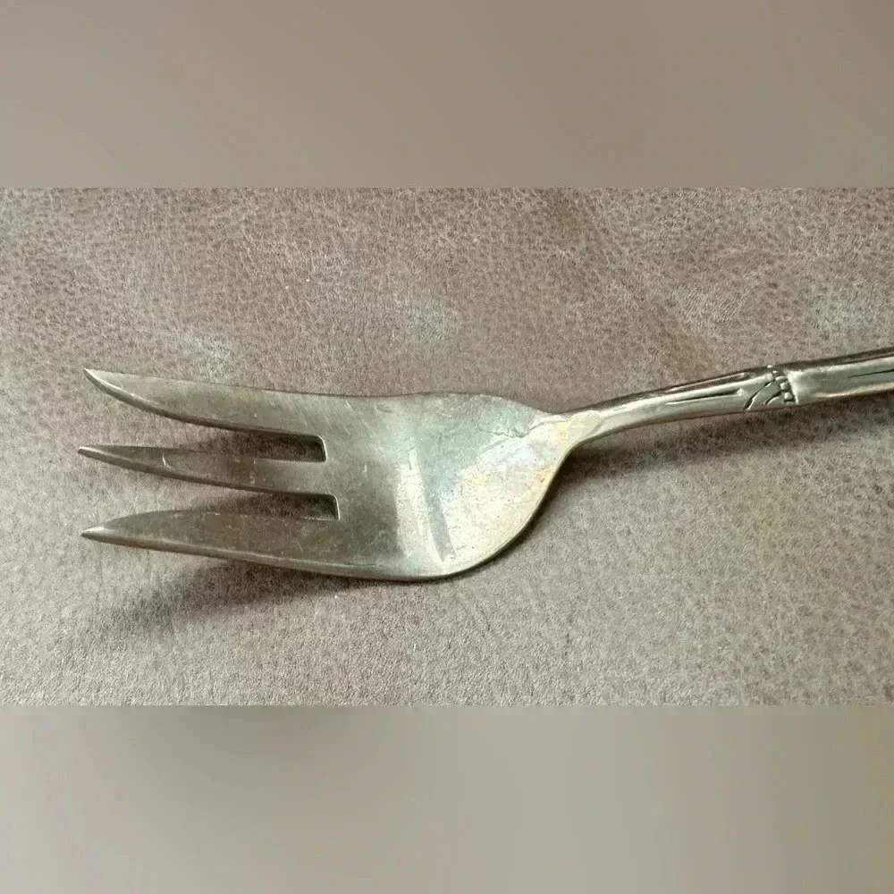 Vintage Brass Detailed Salad Fork